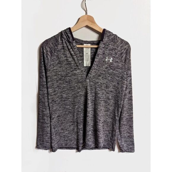 Under armour | Long Sleeve Hooded Henley in purple - Picture 2 of 9